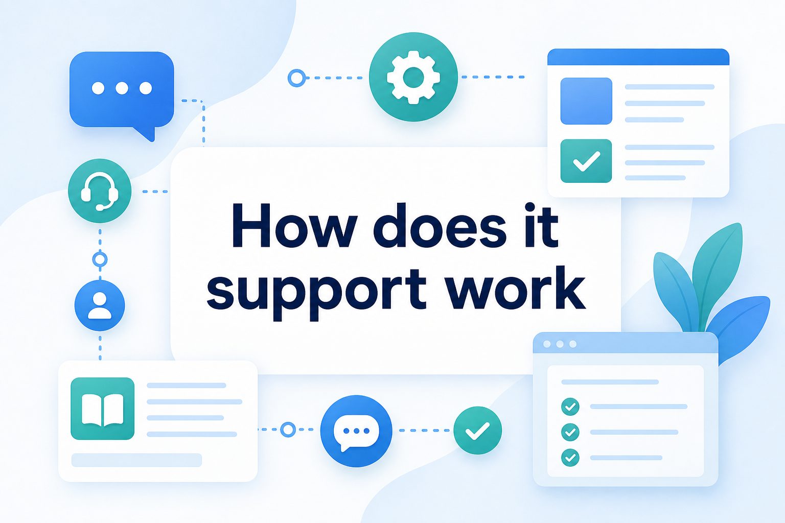 Person using collaboration software to organize tasks and support team work