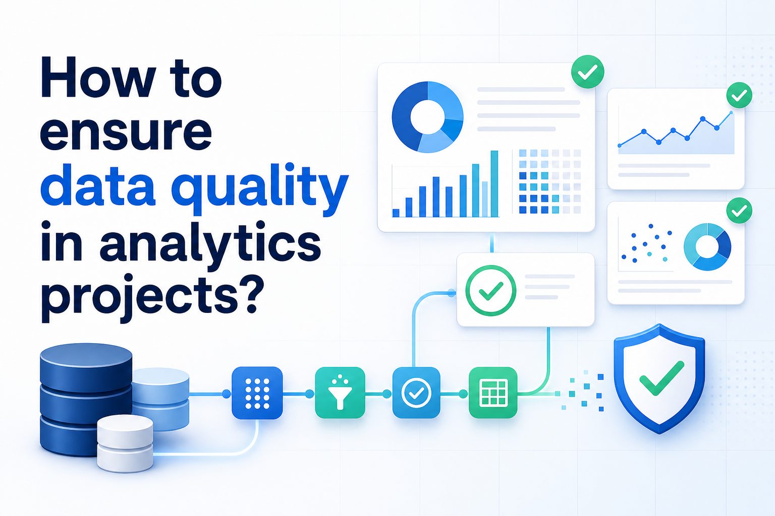 Analyst reviewing clean data dashboards for an analytics project